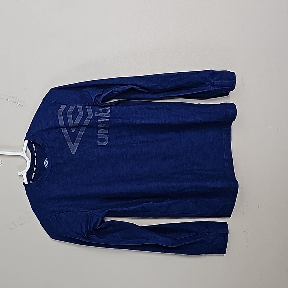 Boys blue space dye medium weight stretchy athletic shirt